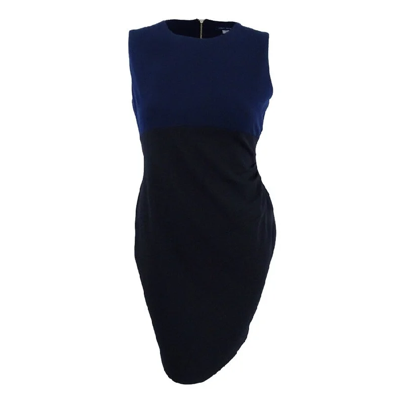 Low Prices floral dressTommy Hilfiger Women's Colorblocked Sheath Dress (6, Midnight/Black)