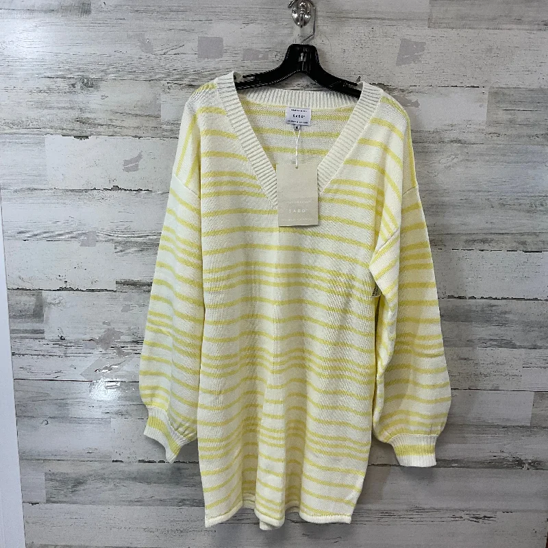 Take Advantage elegant evening dressDress Sweater By SABO In Cream & Yellow, Size: M Take Advantage elegant evening dressDress Sweater By SABO In Cream & Yellow, Size: M