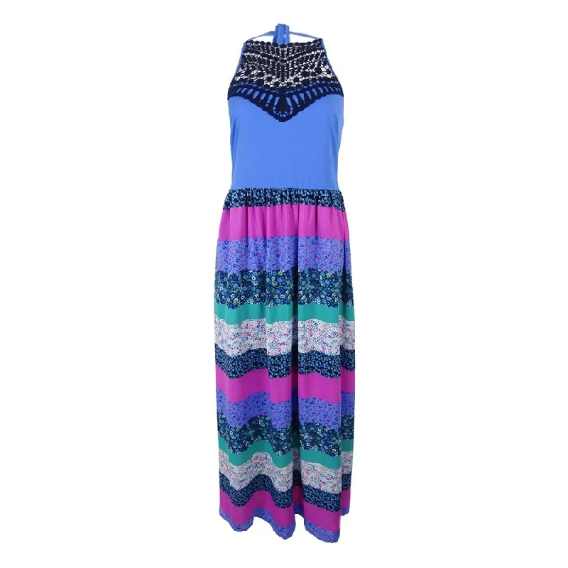 Amazing Deals high-waisted dressTommy Hilfiger Women's Printed Crochet-Detail Maxi Dress Amazing Deals high-waisted dressTommy Hilfiger Women's Printed Crochet-Detail Maxi Dress