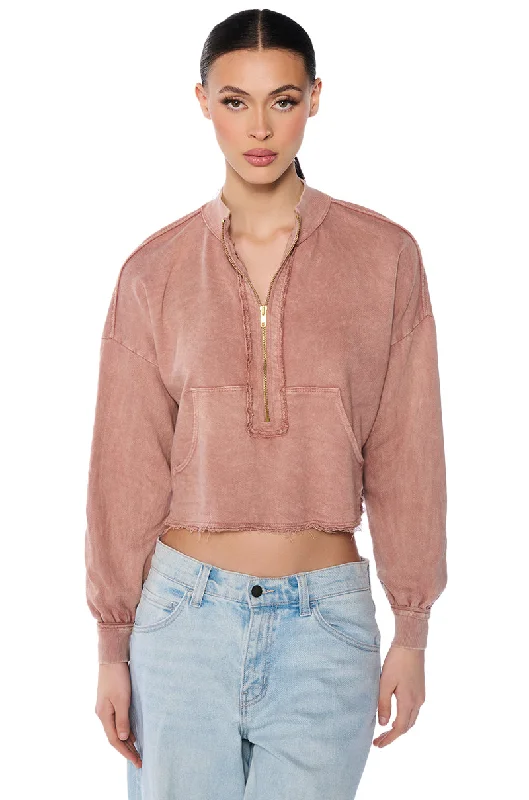 Act Now EMORY MINERAL WASHED SWEATSHIRT