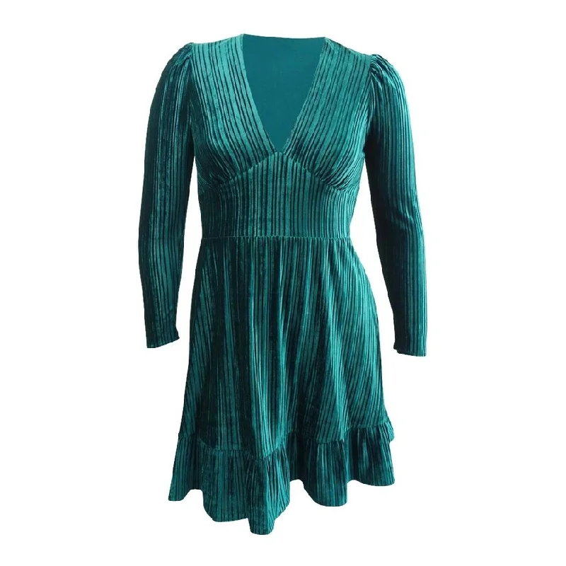 Closeout elegant dressShoshanna Women's Laine Pleated Velvet Dress (10, Emerald)