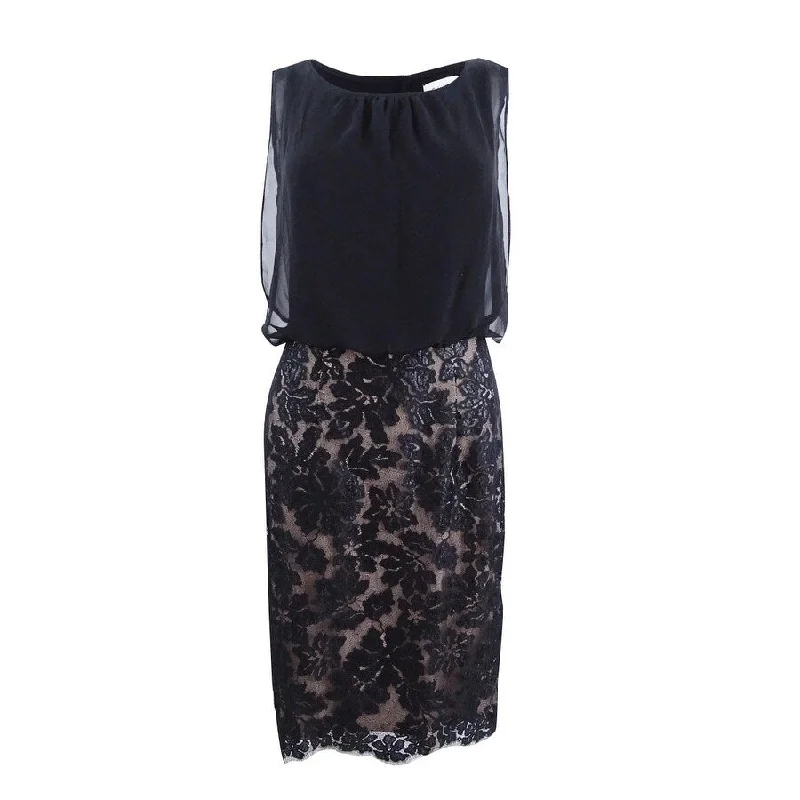 Exclusive Online Offer shift dressCalvin Klein Women's Blouson Lace-Contrast Dress Exclusive Online Offer shift dressCalvin Klein Women's Blouson Lace-Contrast Dress