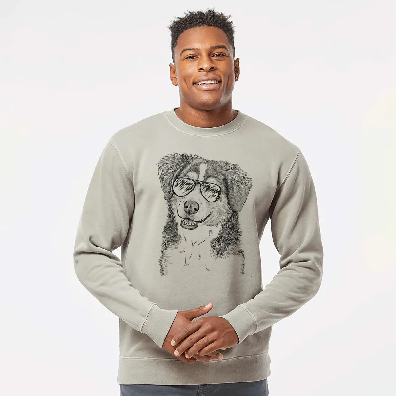 Price Slash activewear hoodieAviator Molly the Miniature Bernedoodle - Unisex Pigment Dyed Crew Sweatshirt Price Slash activewear hoodieAviator Molly the Miniature Bernedoodle - Unisex Pigment Dyed Crew Sweatshirt