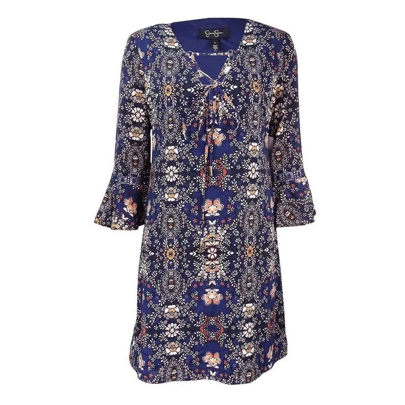Major Savings wrap-around dressJessica Simpson Women's Printed Peasant Dress