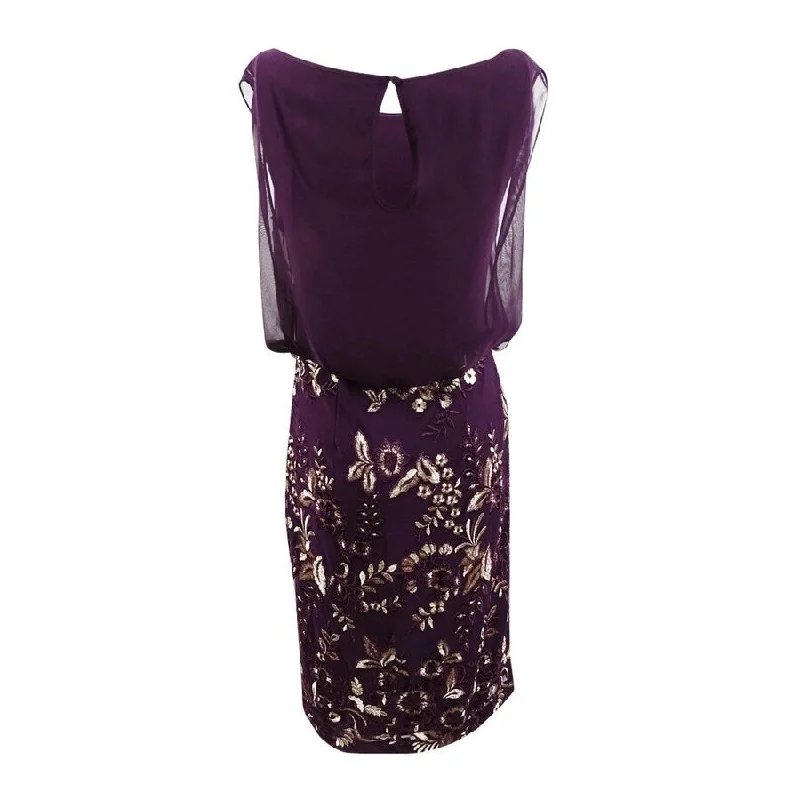 Discount Days summer dressCalvin Klein Women's Chiffon & Embroidered Blouson Dress