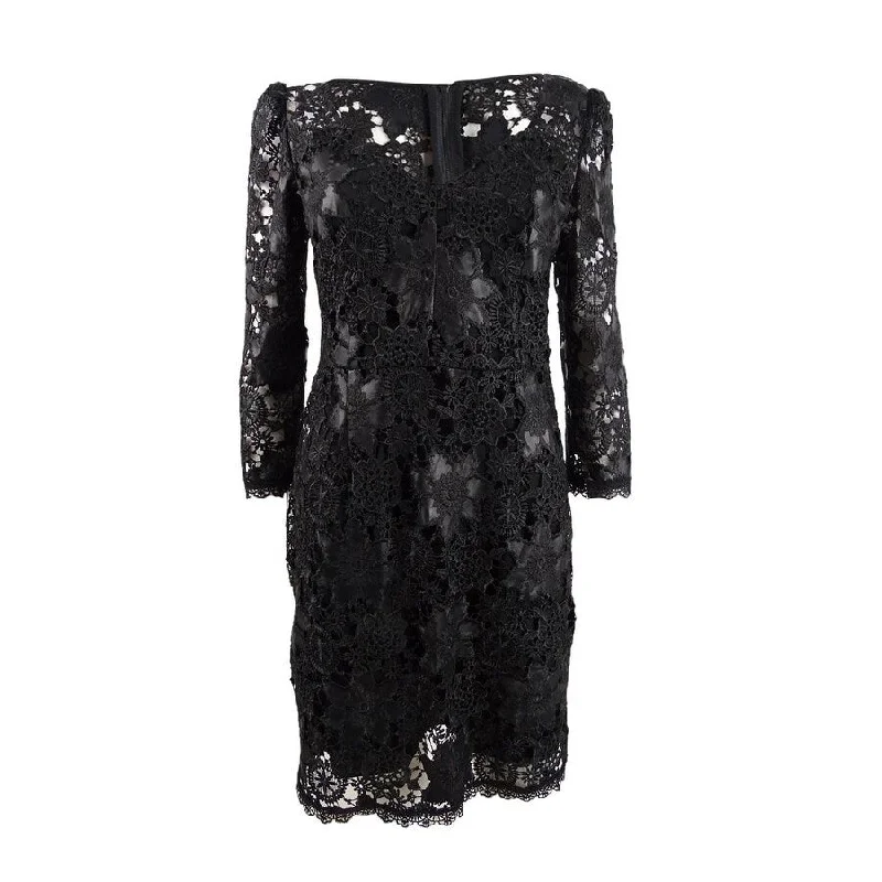 YEAR-End Clearance playful dressNanette Lepore Women's Floral Lace Dress (4, Black) YEAR-End Clearance playful dressNanette Lepore Women's Floral Lace Dress (4, Black)