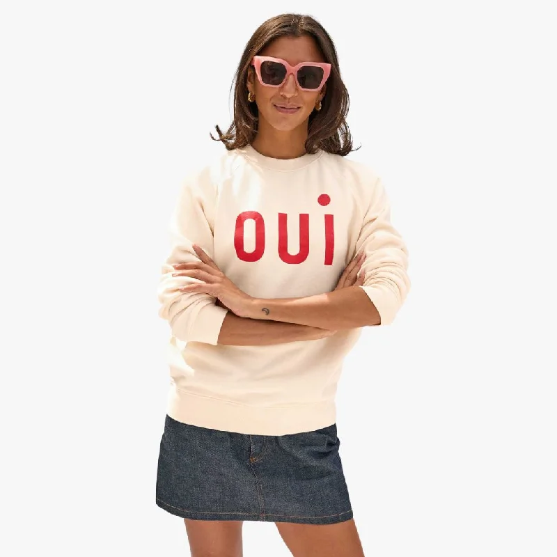 Discount Mania "Oui" Sweatshirt (Cream)