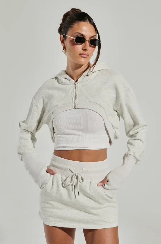 Deal Dash STINGY WITH MY TIME SUPER CROPPED SWEATSHIRT