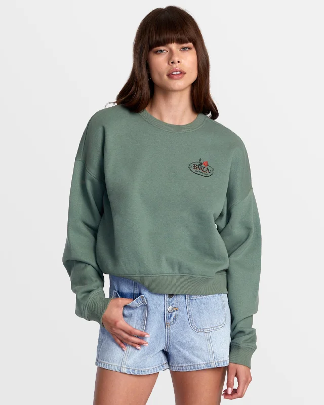 Price Drop Court Crew Neck Sweatshirt - Jade