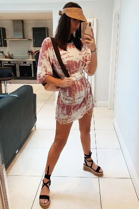 Must-Have Deals vintage-inspired dressMauve Tie Dye Oversized T-Shirt Dress - Avriella Must-Have Deals vintage-inspired dressMauve Tie Dye Oversized T-Shirt Dress - Avriella