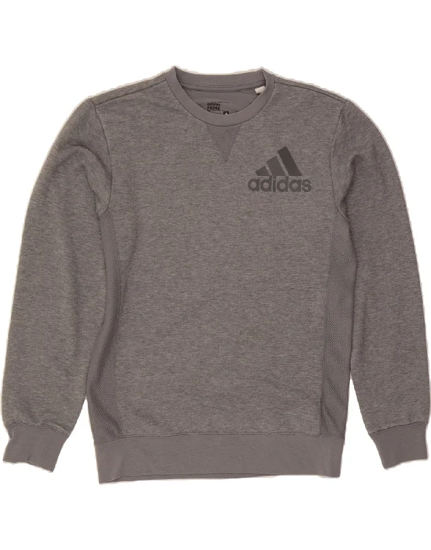 Special Discount ADIDAS Mens Sweatshirt Jumper Small Grey Polyester