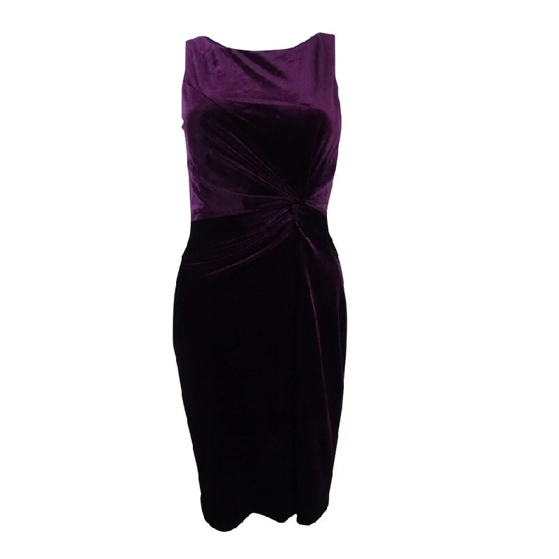 Great Bargains denim dressCalvin Klein Women's Velvet Twist-Knot V-Back Dress (12, Aubergine) Great Bargains denim dressCalvin Klein Women's Velvet Twist-Knot V-Back Dress (12, Aubergine)