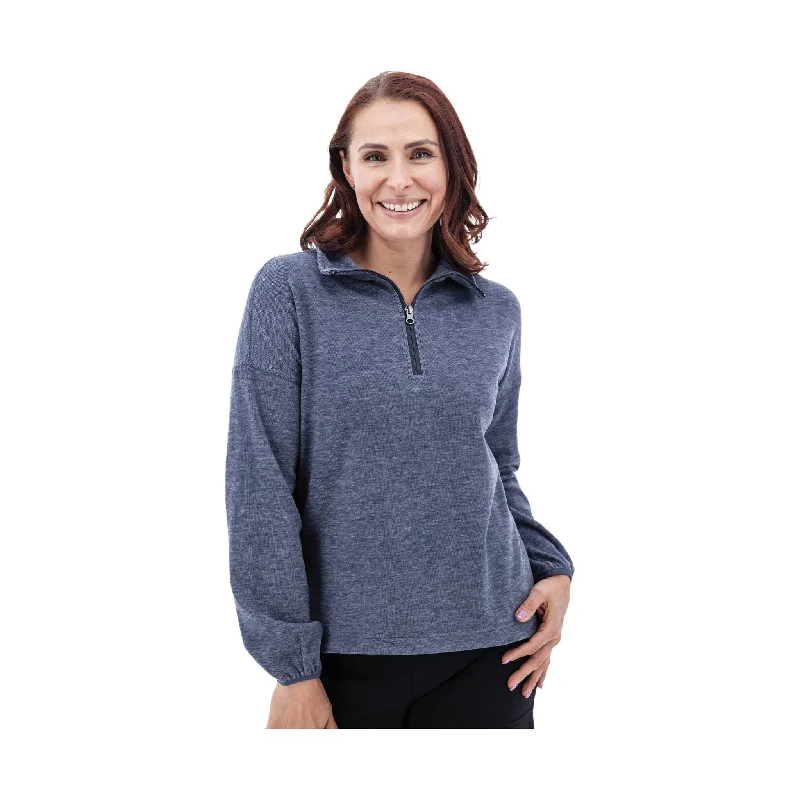 Price Buster Aventura Women's McKenna Quarter Zip Fleece Pullover - Peacoat - ONLINE STORE CREDIT/EXCHANGE ONLY