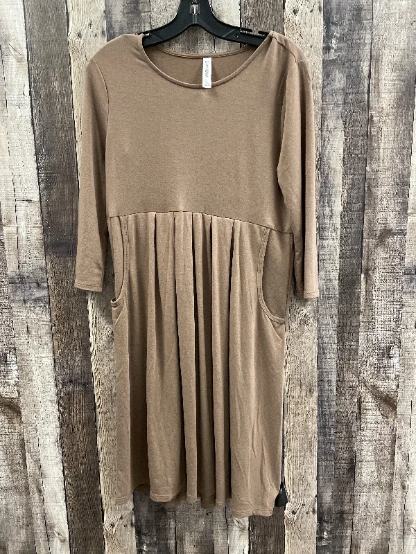 Incredible Offers floral wrap dressDress Casual Midi By Zenana Outfitters In Tan, Size: L Incredible Offers floral wrap dressDress Casual Midi By Zenana Outfitters In Tan, Size: L