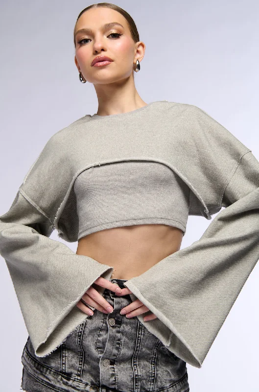 Huge Discounts LAUREN DOUBLE LAYERED SWEATSHIRT