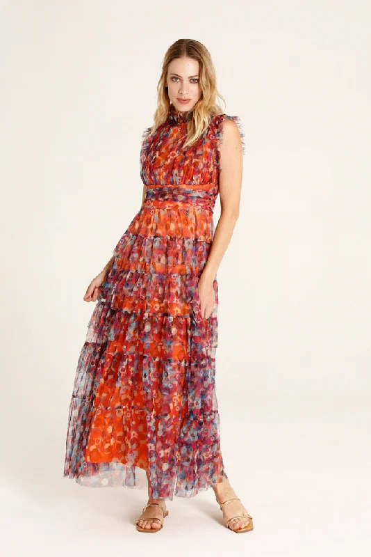 While Supplies Last statement dressMercurio Long Dress (Orange)