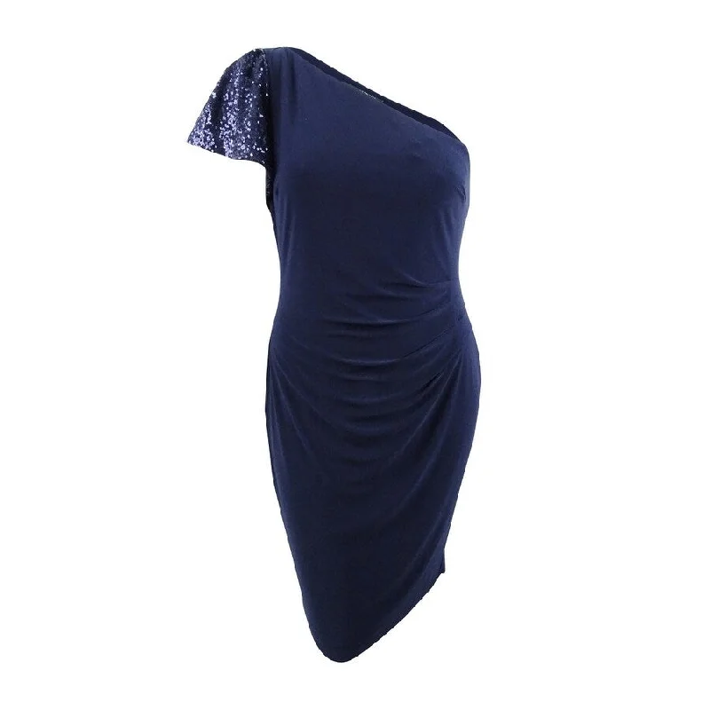 Price Fest relaxed fit dressLauren by Ralph Lauren Women's Jersey One-Shoulder Sheath Dress (16, Navy) Price Fest relaxed fit dressLauren by Ralph Lauren Women's Jersey One-Shoulder Sheath Dress (16, Navy)
