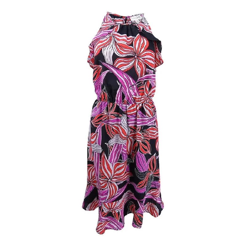 Lowest Price stylish party dressMaison Jules Women's Printed Halter Midi Dress (S, Black Combo) Lowest Price stylish party dressMaison Jules Women's Printed Halter Midi Dress (S, Black Combo)