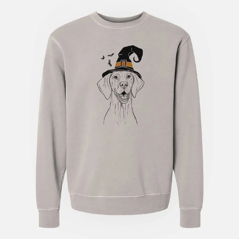 Sneak Peek Sale sleek sports hoodieWitch Wesley the Vizsla - Unisex Pigment Dyed Crew Sweatshirt