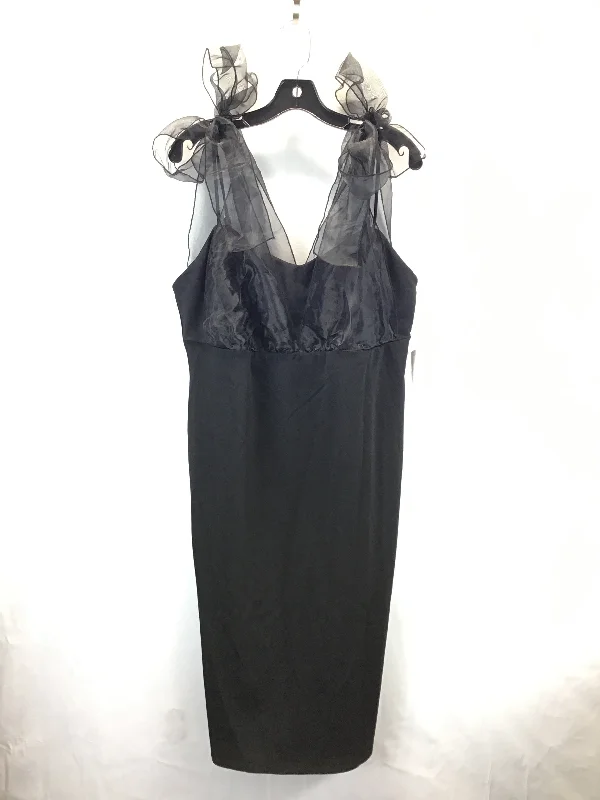 Online Only form-fitting dressDress Party Midi By Fashion Nova In Black, Size: 2x