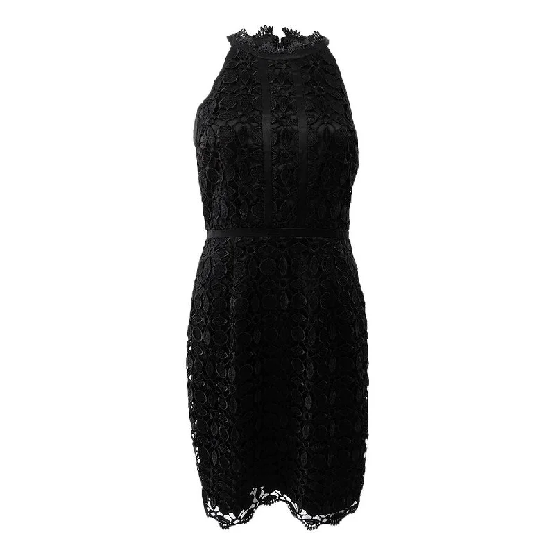 Take Advantage lace-up dressAdrianna Papell Women's Guipere Lace Halter Dress