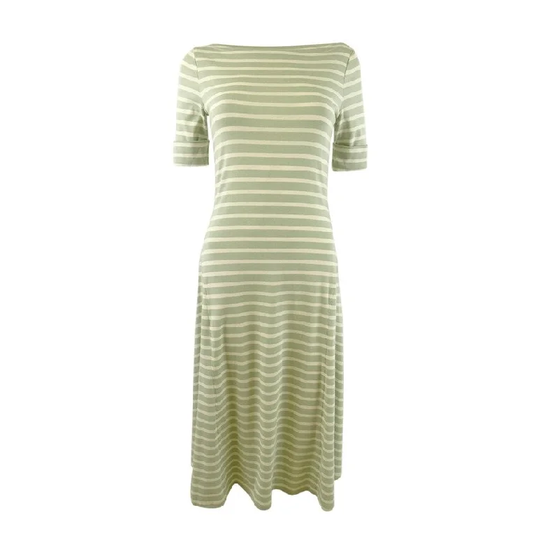 Special Price sleek dressLauren Ralph Lauren Women's Striped Stretch Cotton Midi Dress (S, Sage/Cream) Special Price sleek dressLauren Ralph Lauren Women's Striped Stretch Cotton Midi Dress (S, Sage/Cream)