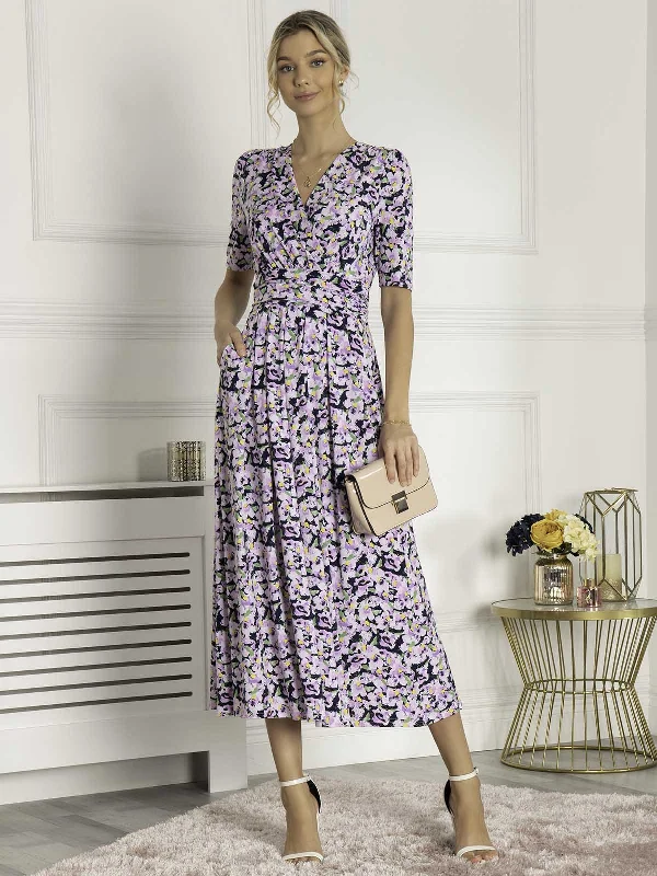 Bargain Bin oversized dressQUINNA WRAP FRONT MAXI DRESS (NAVY FLORAL)