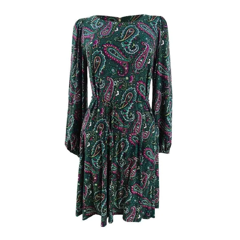 Exclusive Access satin dressTommy Hilfiger Women's Paisley-Print Fit & Flare Dress (6, Forest Multi) Exclusive Access satin dressTommy Hilfiger Women's Paisley-Print Fit & Flare Dress (6, Forest Multi)