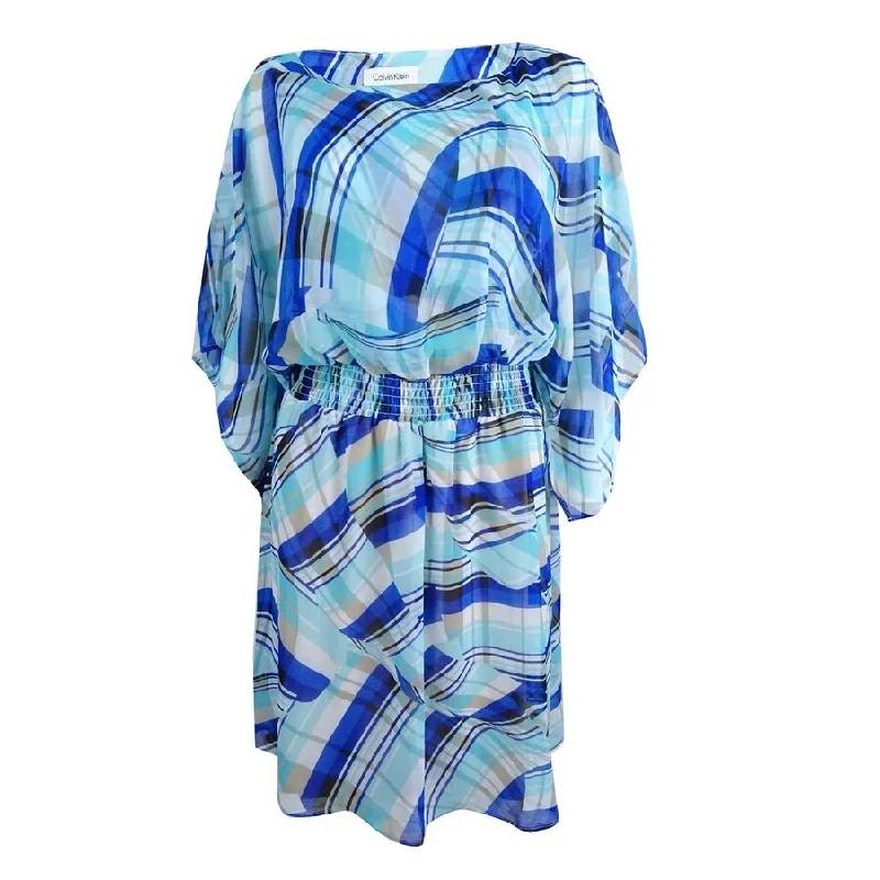 Big Discounts oversized dressCalvin Klein Women's Chiffon Printed Kimono Dress