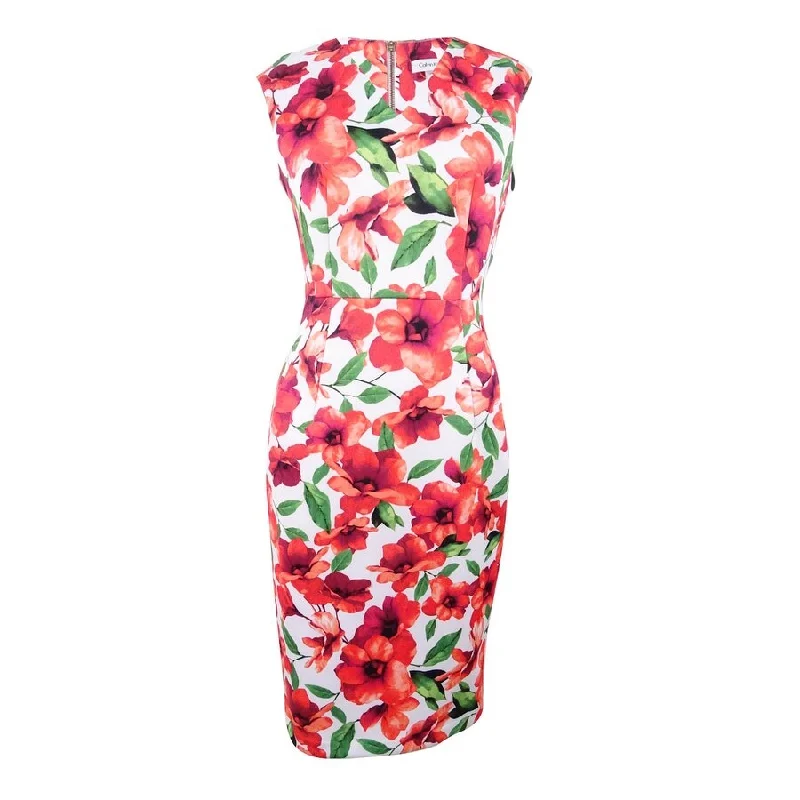 Exclusive Access boho-chic dressCalvin Klein Women's Printed V-Neck Sheath Dress
