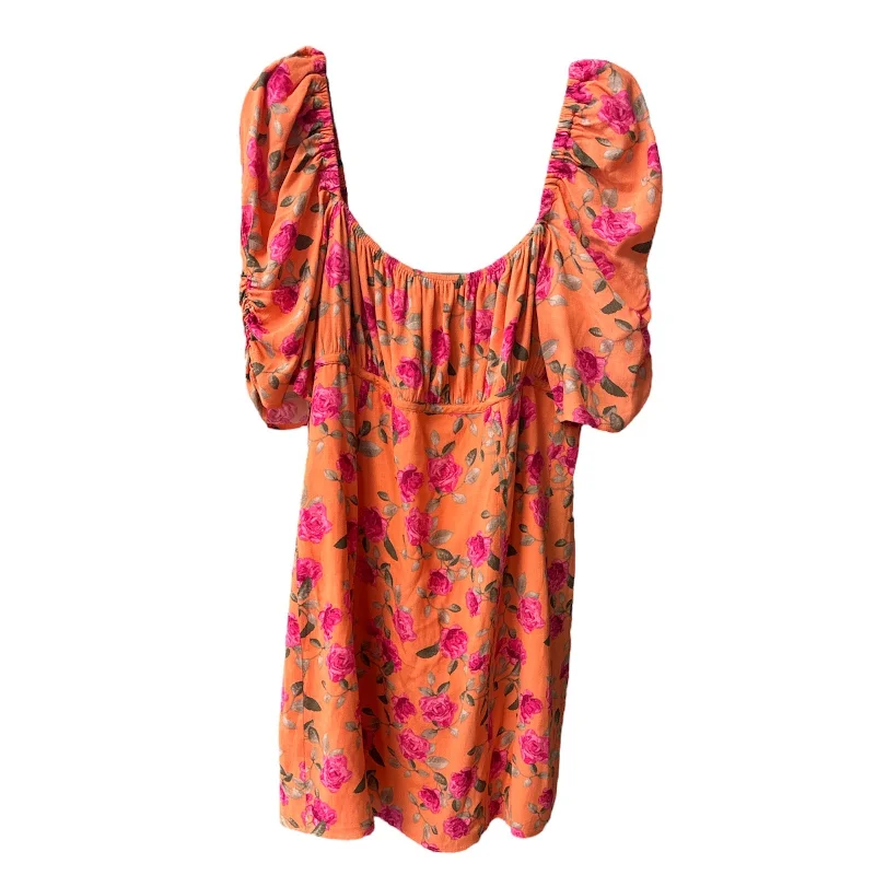 Instant Discount elegant evening dressDress Casual Short By Wayf In Orange, Size: L