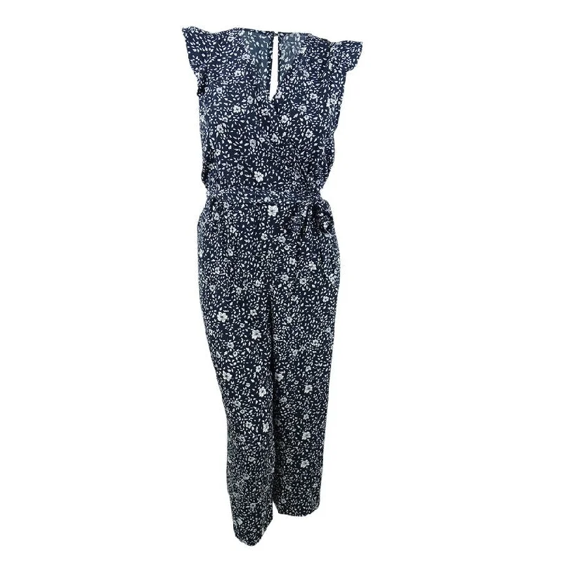 Price Slash chic dressCharter Club Women's Printed Belted Jumpsuit