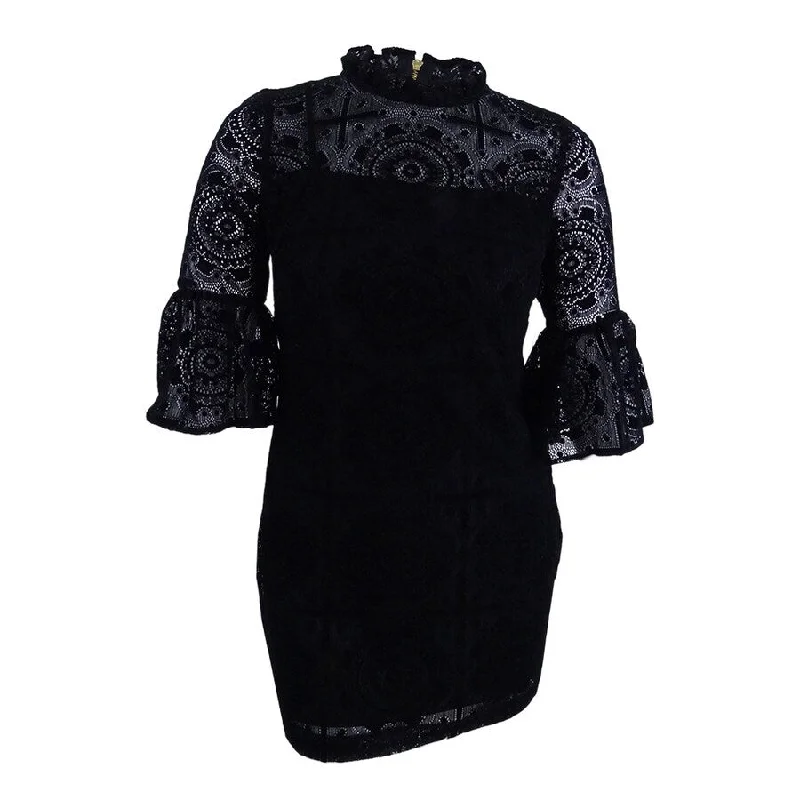 Unmissable Offer lace dressCalvin Klein Women's Burnout Velvet Lace Bell-Sleeve Dress Unmissable Offer lace dressCalvin Klein Women's Burnout Velvet Lace Bell-Sleeve Dress
