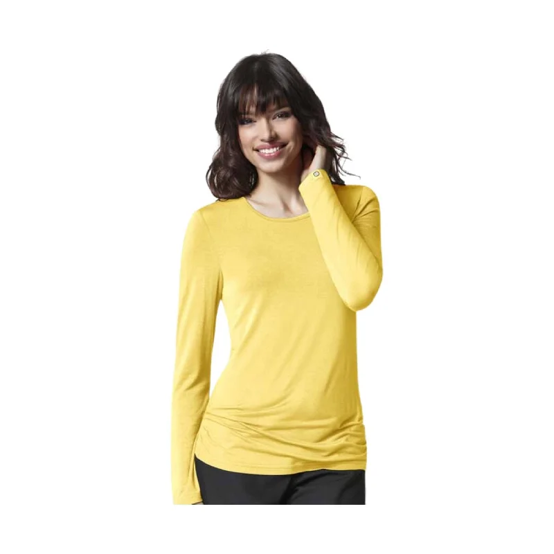 Midnight Madness WonderWink Women's Silky Long Sleeve Top - Yellow