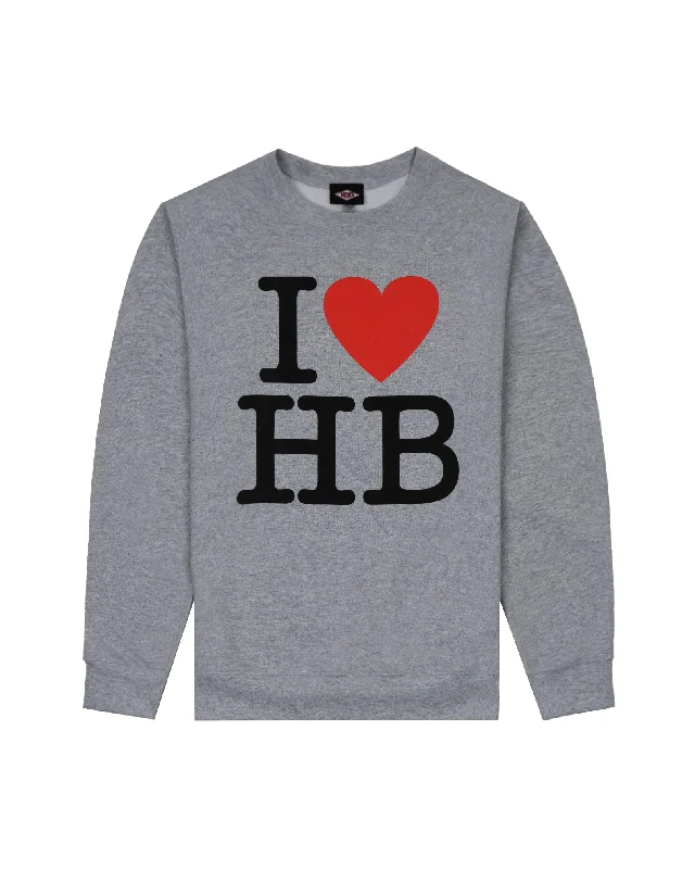 Daily Specials Women's I Heart HB L/S Crewneck Sweatshirt