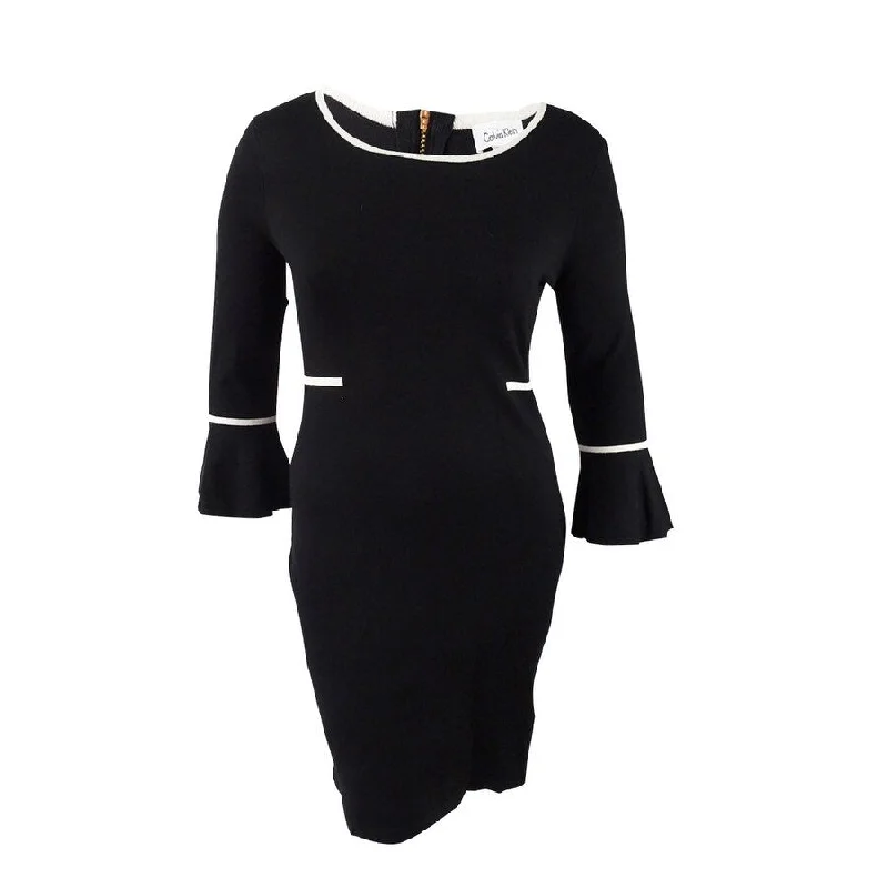 Today’s Deal satin midi dressCalvin Klein Women's Bell-Sleeve Sweater Dress