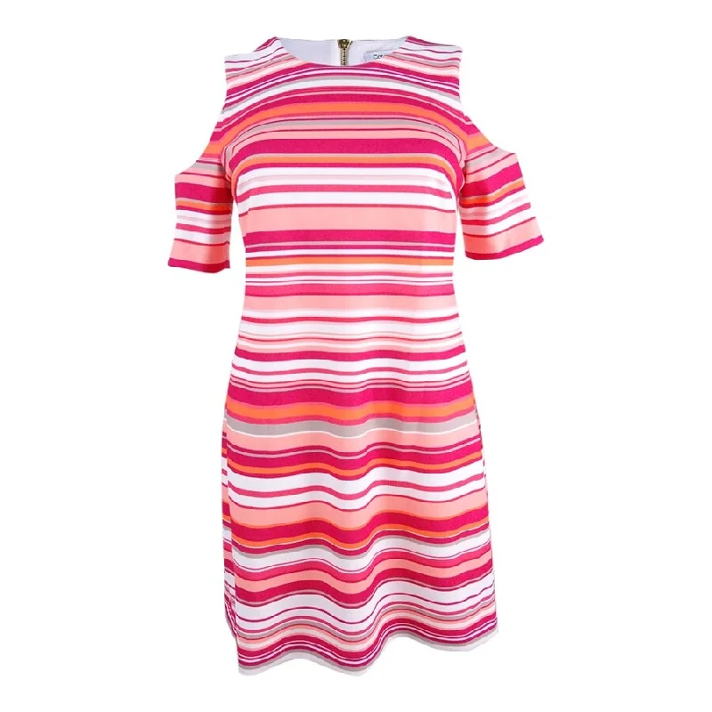 Fantastic Offers casual midi dressCalvin Klein Women's Off-The-Shoulder Striped Sheath Dress (4, Hibiscus Multi) Fantastic Offers casual midi dressCalvin Klein Women's Off-The-Shoulder Striped Sheath Dress (4, Hibiscus Multi)