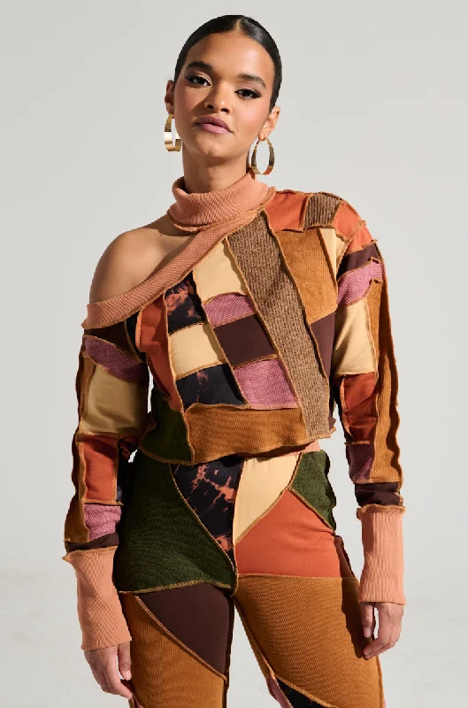 Quick Sale CATCH FEELINGS PATCHWORK SWEATSHIRT