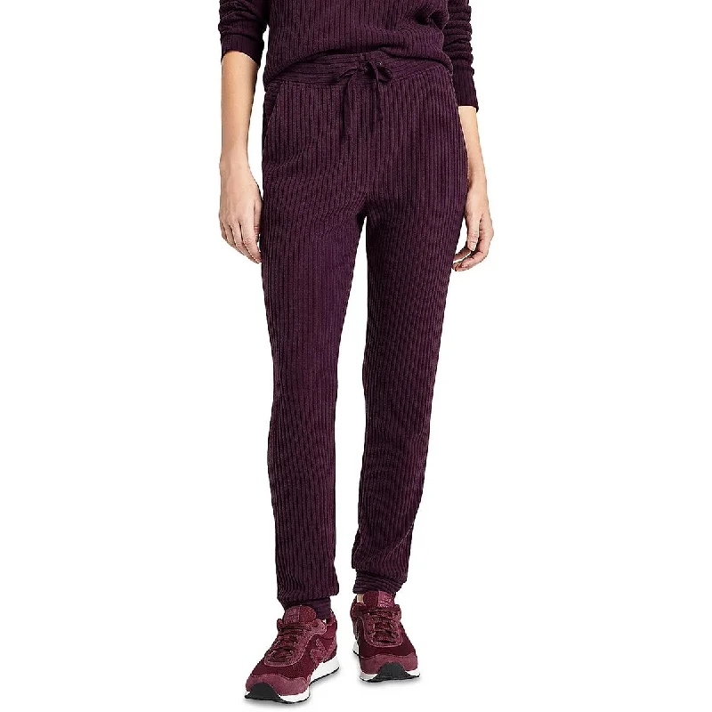 Deal Explosion Splendid Womens London Ribbed Knit High Rise Jogger Pants