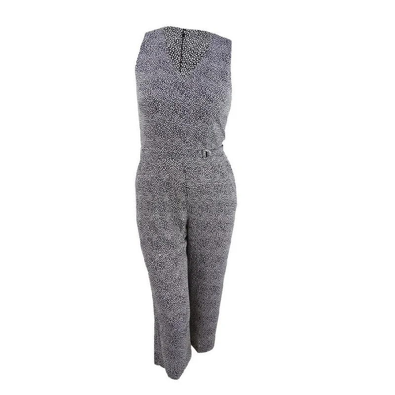Hurry In formal dressMichael Michael Kors Women's Printed D-Ring Cropped Jumpsuit