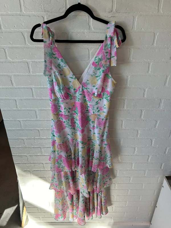 Crazy Deals high-waisted dressDress Party Long By Wayf In Pink & Yellow, Size: M