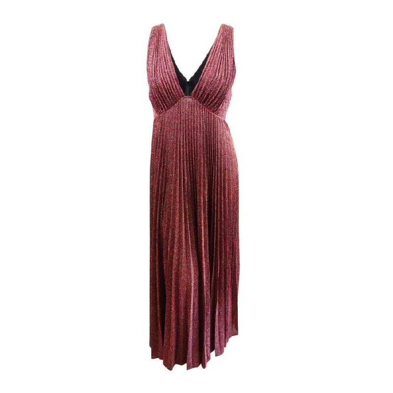 Can't Miss minimalistic dressJill Jill Stuart Women's Metallic Pleated Gown (10, Pink Multi)