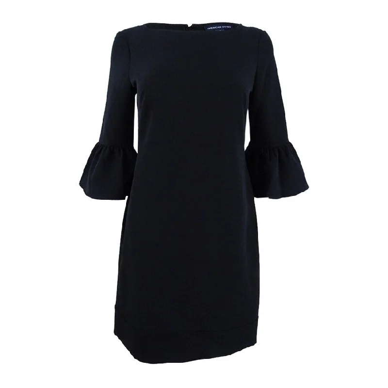 Act Now classic fit-and-flare dressAmerican Living Women's Bell-Sleeve Crepe Dress (6, Black) Act Now classic fit-and-flare dressAmerican Living Women's Bell-Sleeve Crepe Dress (6, Black)