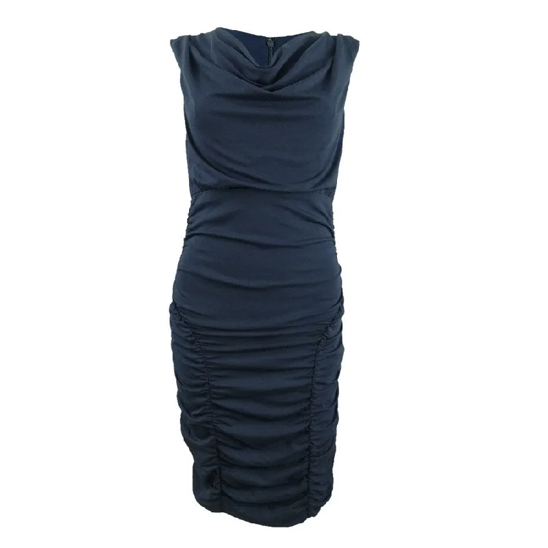 Midnight Sale ashionable dressNicole Miller Women's Ruched Cowlneck Dress