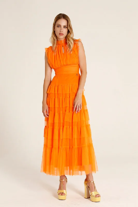 Year-End Sale playful dressMETIS DRESS (ORANGE)