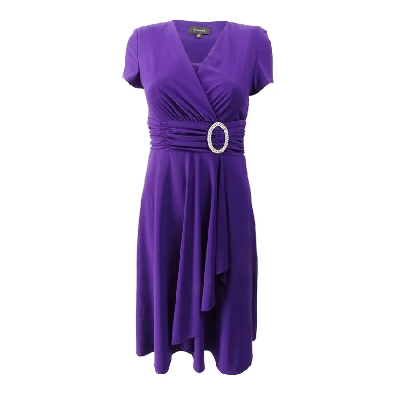 Great Bargains lace-up dressRuched Surplice Faux Wrap Embellished Jersey Dress (4, Iris) Great Bargains lace-up dressRuched Surplice Faux Wrap Embellished Jersey Dress (4, Iris)