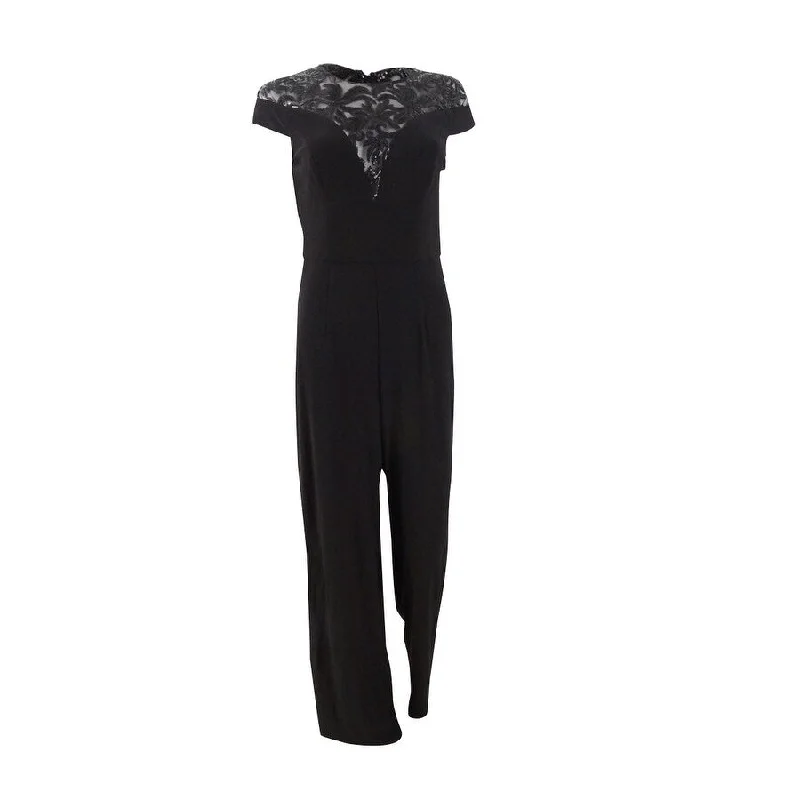Today’s Deal office dressAdrianna Papell Women's Embroidered Illusion Jumpsuit