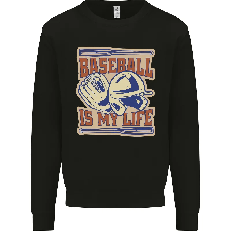 Super Sale minimaBaseball is My Life Mens Sweatshirt Jumper