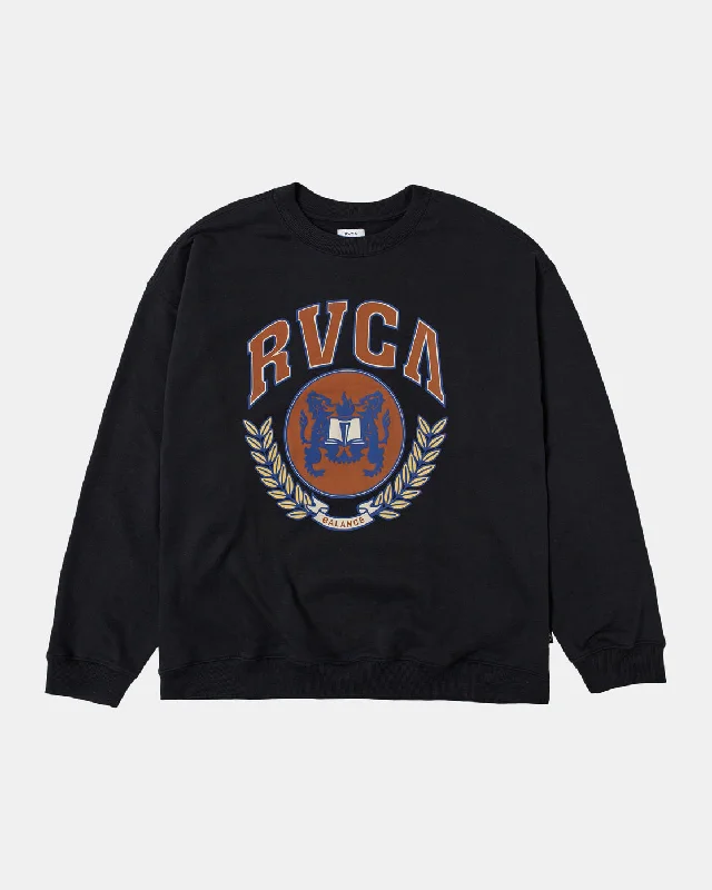 Savings Bonanza Letterman Sweatshirt - RVCA Black