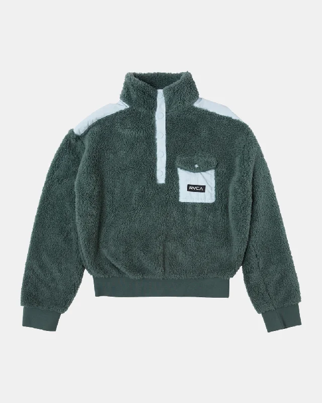 Warehouse Sale Off Grid Sherpa Fleece - Spinach